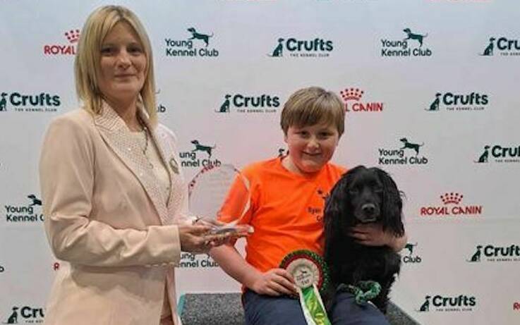 Ryan and Gunner    are top dogs at Crufts