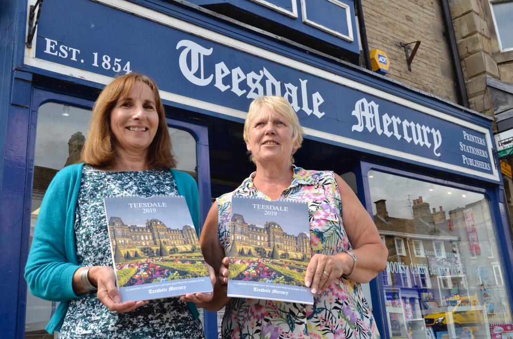 NEW CALENDAR: Carolyn Vane and Joan Ballsmith with the 2019 Teesdale Mercury Calendar