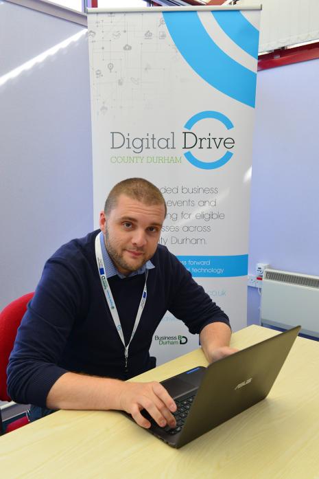 HELP AND SUPPORT: Stephen Fenwick, of Digital Drive Durham, is inviting business people to his drop in sessions to find out more about how they can take advantage of a new scheme that improves the digital presence                  TM pic