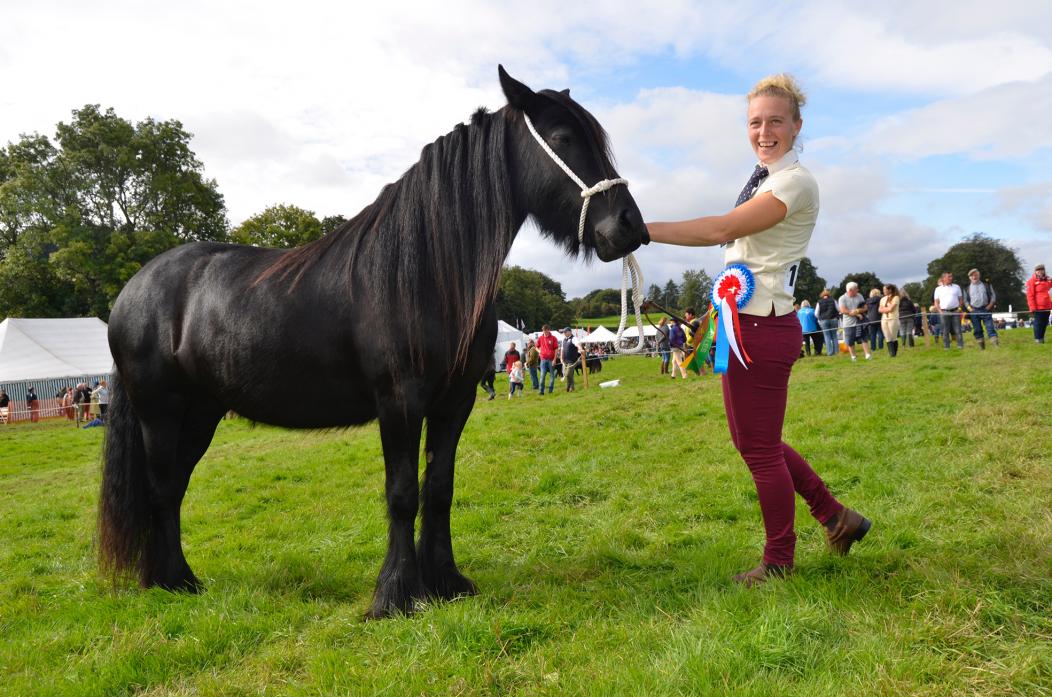 CHAMPION OF THE SHOW: Lily Gaulton of Tebaywas  delighted to have won Dales Champion with Morlandsdale Rose 	   TM pic