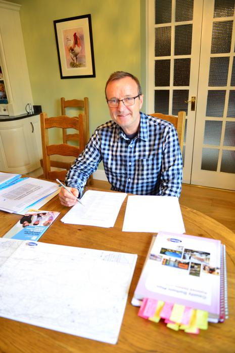 TAKING CONTROL: Jim Boaden works on Startforth’s emerging neighbourhood plan