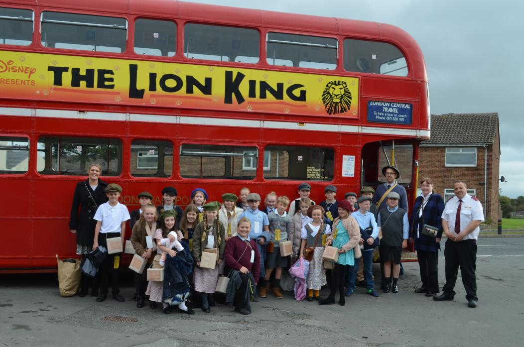 BACK IN TIME: Year six pupils from Oakley Cross Primary School spent the day as evacuees as part of their Second World War topic work