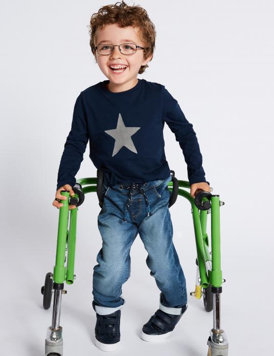 IN VOGUE: Six-year-old Teddy Berriman has modelled Marks and Spencer’s easy dressing clothing range for children with disabilities – a first for a high street retailer