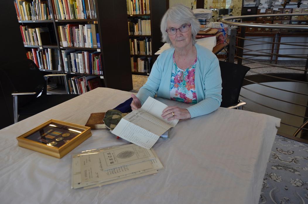 WAR STORIES: Judith Phillips with just some of the items which will be on display in the exhibition