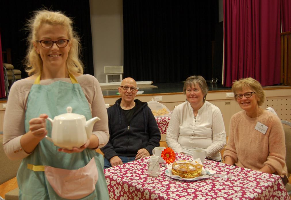 TEA’S UP: Serving up a community success are cafe volunteers Joanne Les Blair, Carol Parker and Allyson Royston