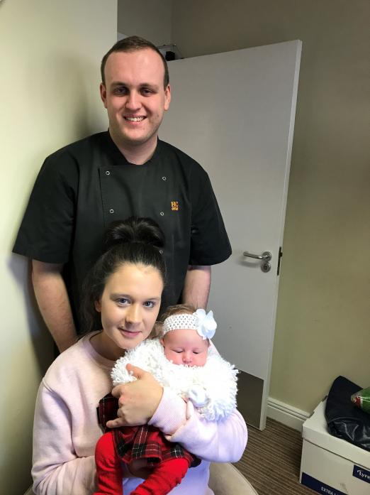 PROUD FAMILY: Little Maisie with mum Kayleigh and dad Miles