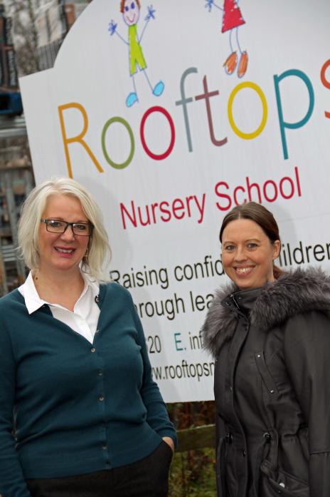NEW BEGINNINGS: Nursery owner Hannah Hurley, left, with Rooftops manager Chloe Broderick