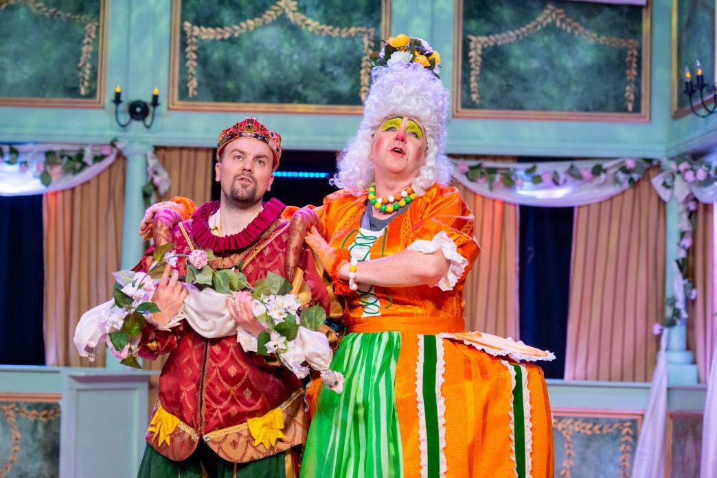 The Georgian Theatre Royal - Sleeping Beauty - (left to right - Ross Dean as King Samuel and Gary Bridgens as Queen Tryphosa - dame)
