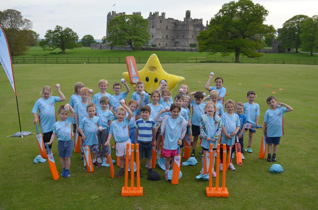 BACK FOR MORE: All Stars cricket will return to the dale next summer after proving a huge hit with youngsters, such as this group who took part in the scheme at Raby Castle CC	              TM pic