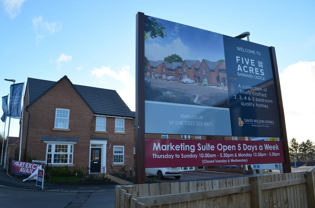 NO MORE: The Five Acres site in Barnard Castle – one of a number of developments built