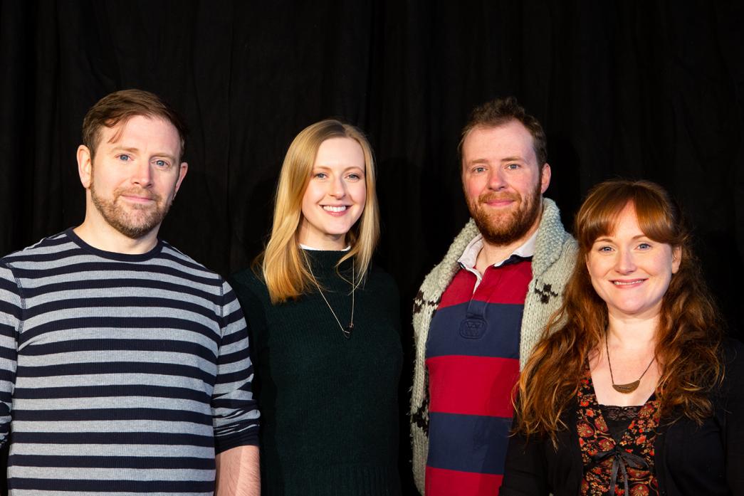 BOWES PREMIERE: The cast of Joan and Jimmy, from left, Craig Haley, Stephanie Hackett, Lawrence Neale and Hayley Docherty