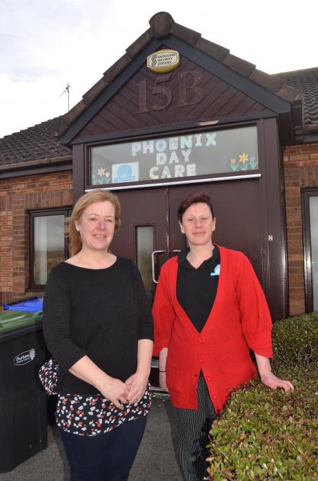 BACK TO BASE: Kelly Tatt and Michelle Cassidy are delighted to be back operating in their own building