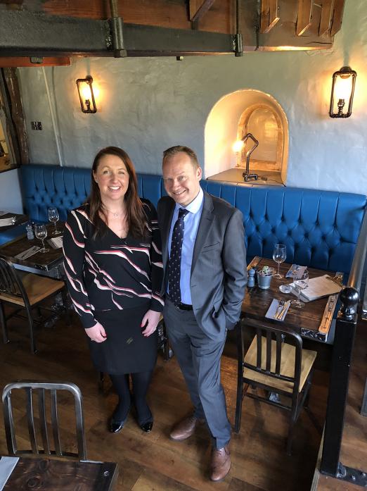TASTY TREAT: Walworth Castle owners Rachel and Chris Swain in the new 1189 Bar and Kitchen restaurant