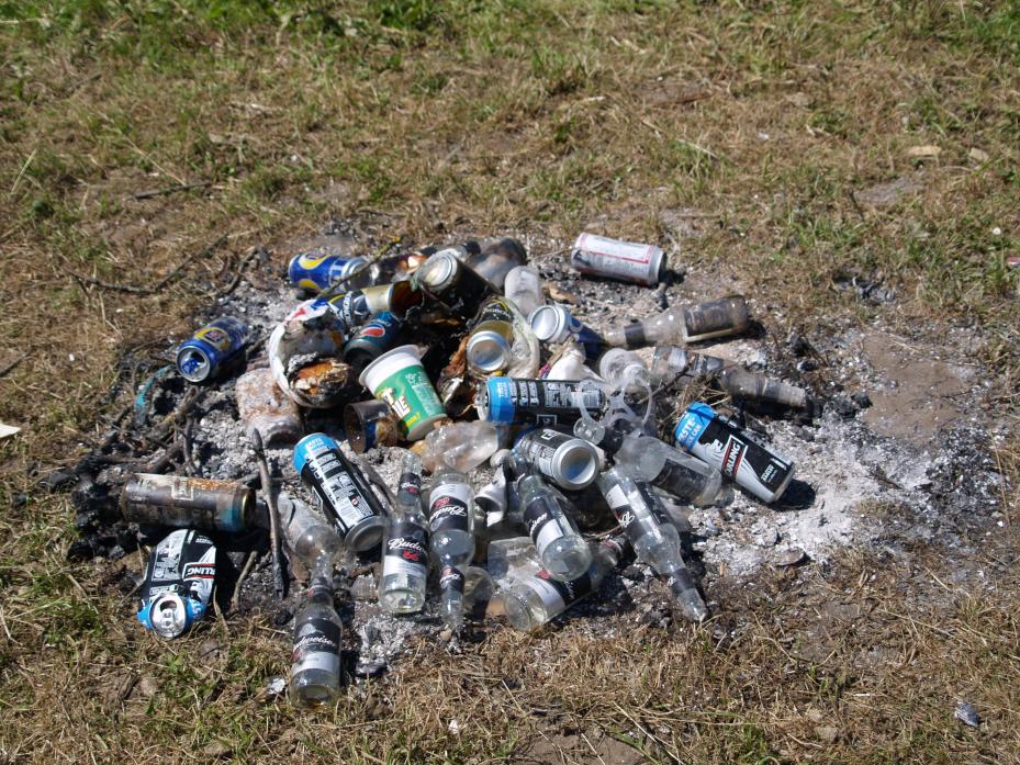 More stop over sites are being created for travellers to help prevent scenes like this - rubbish left after a roadside camp