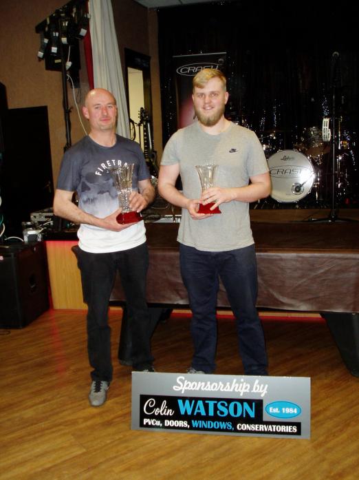 CHAMPION: Singles winner Martin Walton with runner-up George McClure