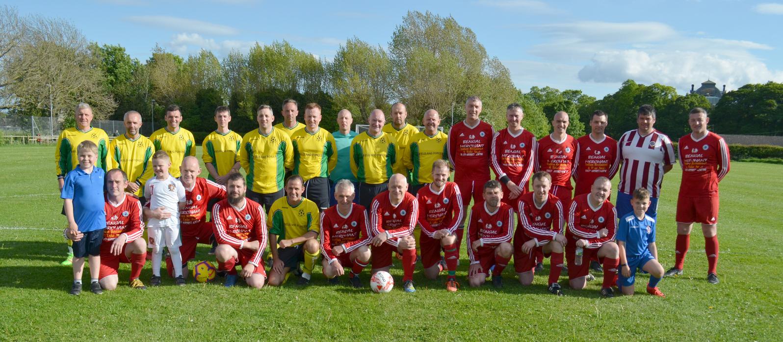 GOLDEN OLDIES: In the annual veterans’ Meet weekend football match, it was a one-sided affair this year, with Bowes running out 8-0 victors against Barnard Castle