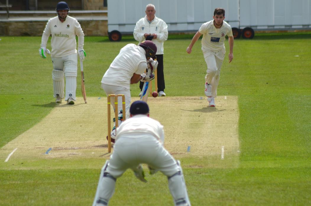 IN POINT ACCURATE: Josh Bousfield’s aim was crucial in a run out on the last ball of the match