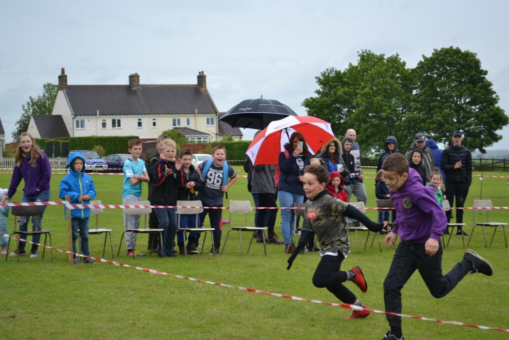 There was plenty of action in the children’s races at Ingleton