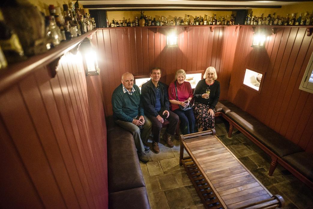 The former barrel room is now a cosy snug