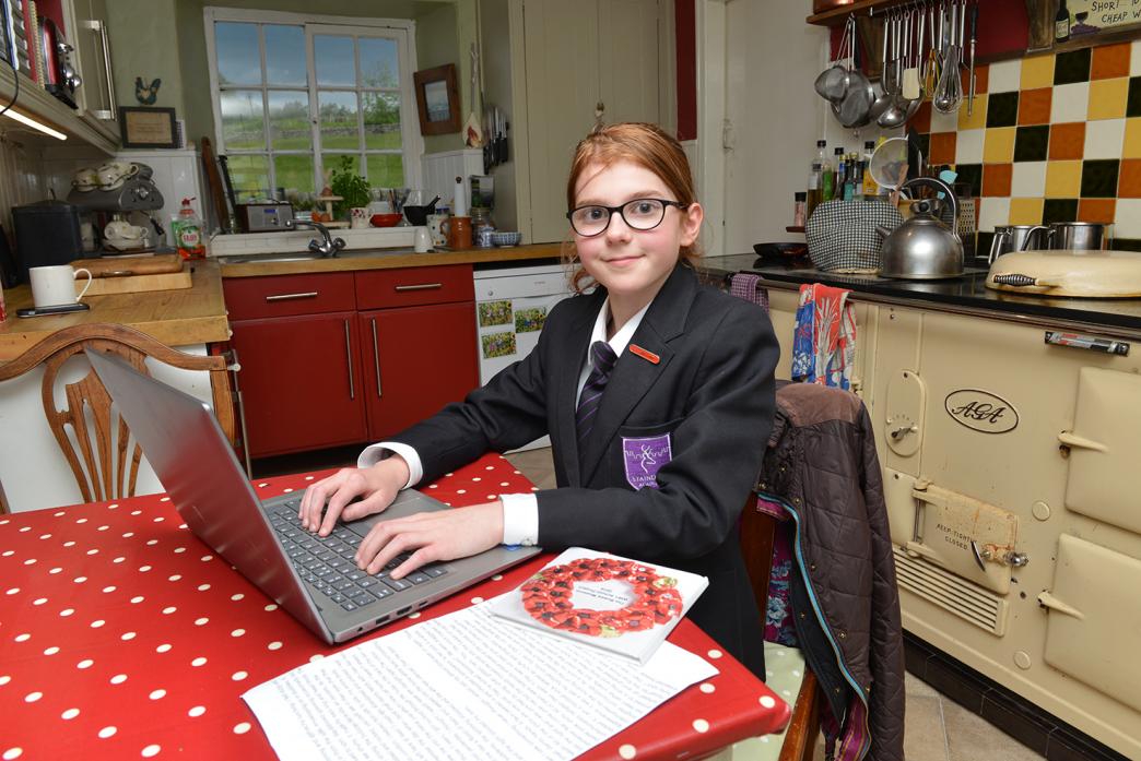 TALENTED 12-YEAR-OLD: Aspiring children's author Emily Gibson is one of only 25 to make it through to the finals of the BBC's 500 words story writing contest             TM pic
