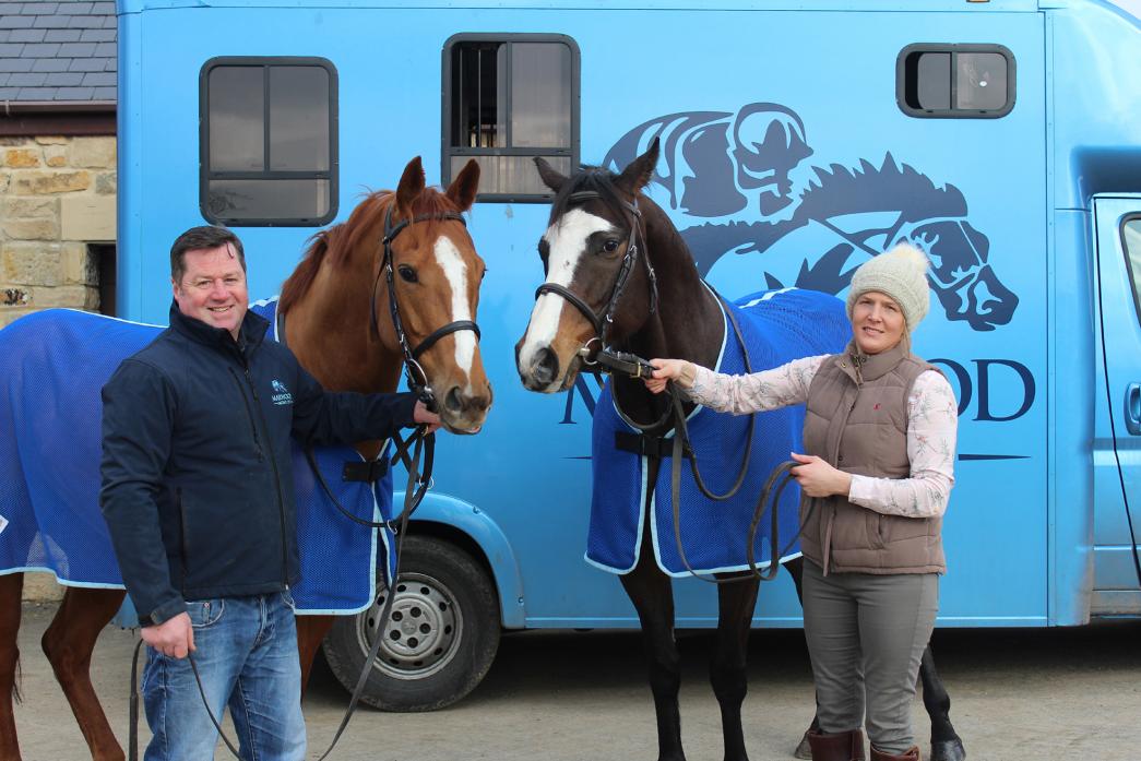 TEAM WORK: Noel Wilson with his fiancee and “right hand woman” Alex Porritt, an experienced equestrian in her own right