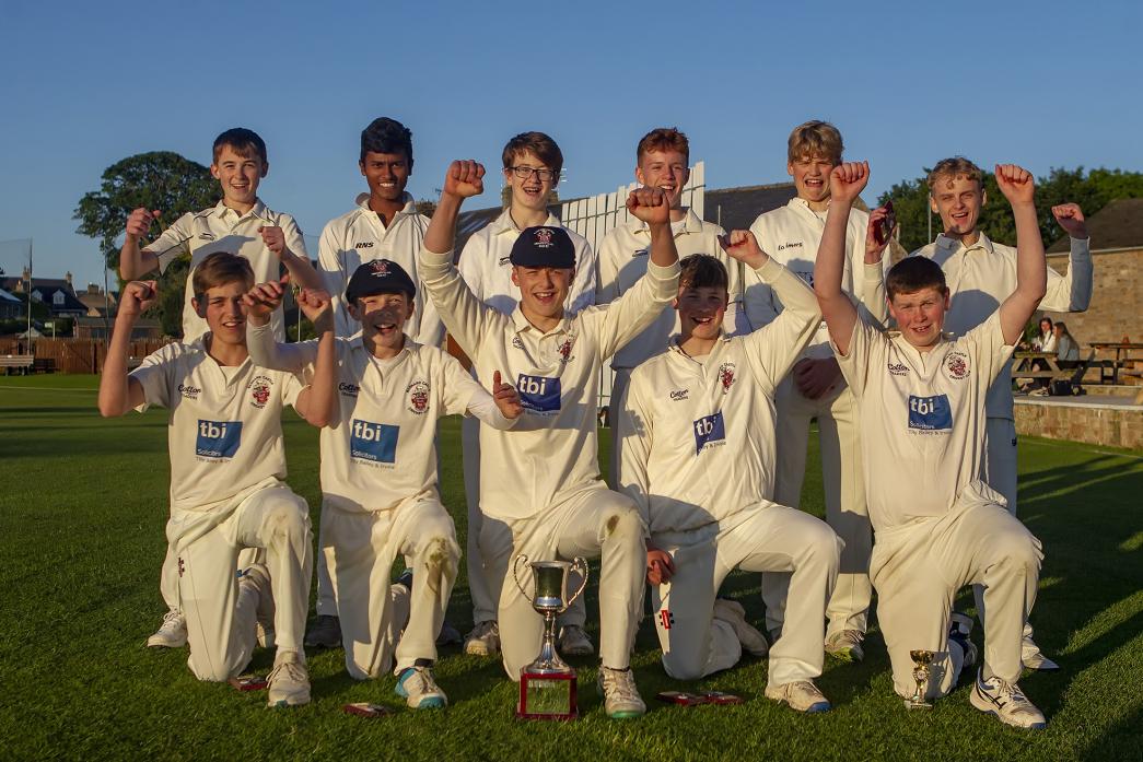 WINNERS: The Barnard Castle CC U17 team which won the NYSD North knockout cup with a 19-run win against Seaton Carew.    Pic: Mark Fletcher/ShutterPress