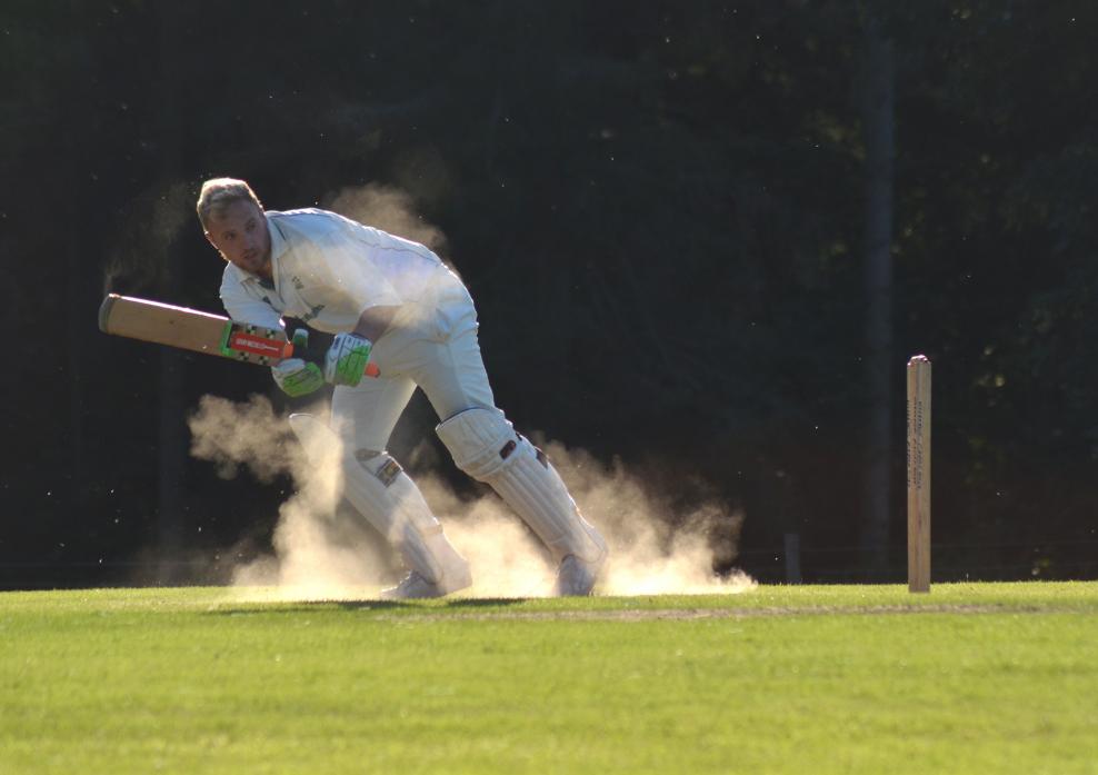 CLOSE GAME: Cliffe CC’s David Mitchell in action in the Cec Leece cup match against Middleton-in-Teesdale last week. Cliffe edged through by virtue of losing one fewer wicket