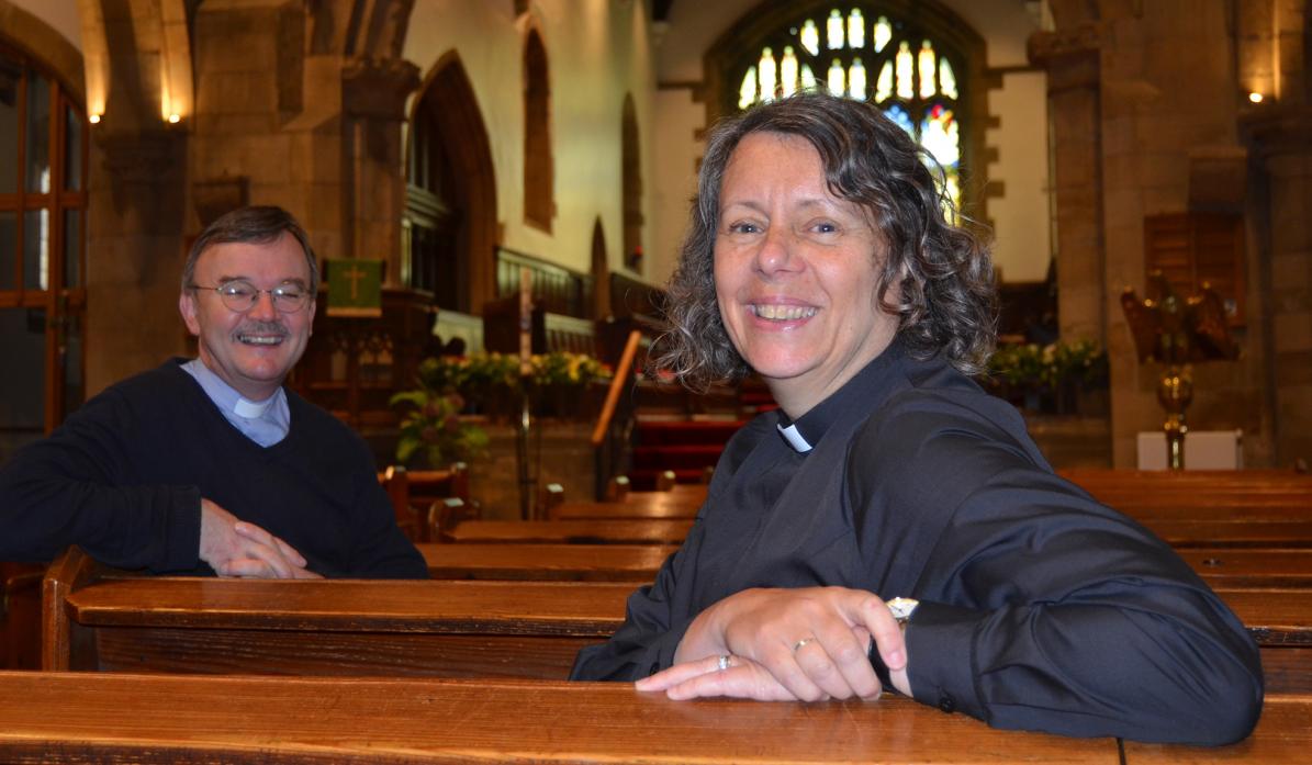 WELCOME ABOARD: Newly-ordained Sarah Cliff begins her training at St Mary’s Parish Church, in Barnard Castle, under the tutelage of Revd Canon Alec Harding