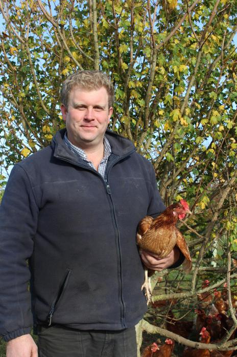 PERFECT ENVIRONMENT: Improving the hens’ surroundings has proved a success for William Maughan