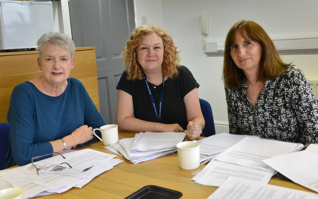 TOUGH DECISIONS: From left, Sue Campbell, Julie Barnfather and Carolyn Vane faced some tough choices when drawing up the shortlist for this year’s Pride of Teesdale Awards