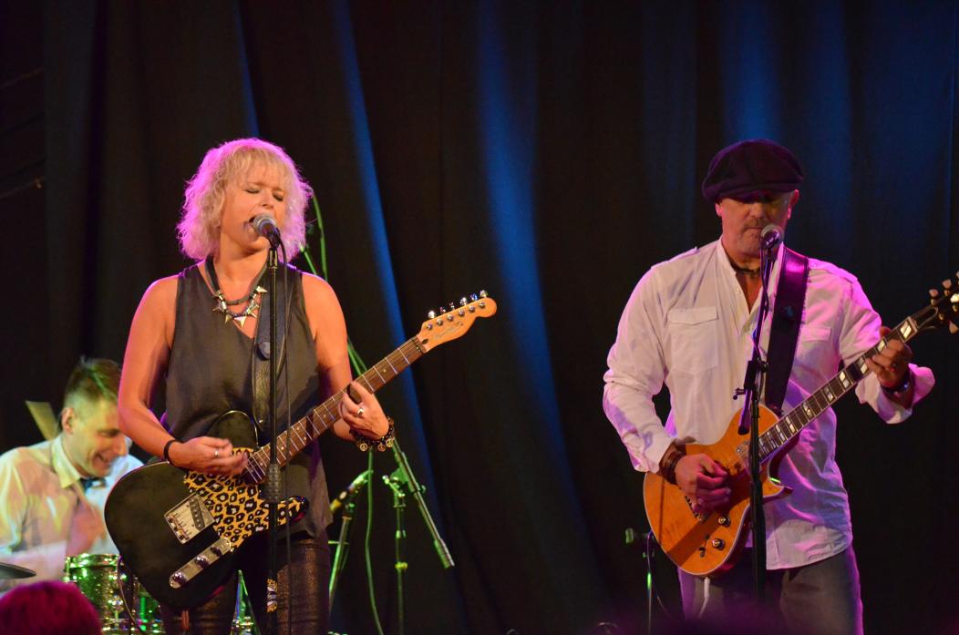 MICKLETON BOUND: Rebecca Downes and guitarist Steve Birkett on stage when they last visited Mickleton