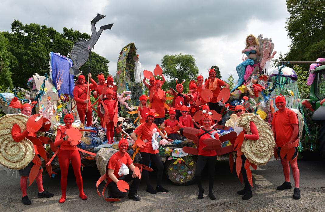 UNDER THE SEA: The group who produced the Save Our Seas float won first prize for their effort