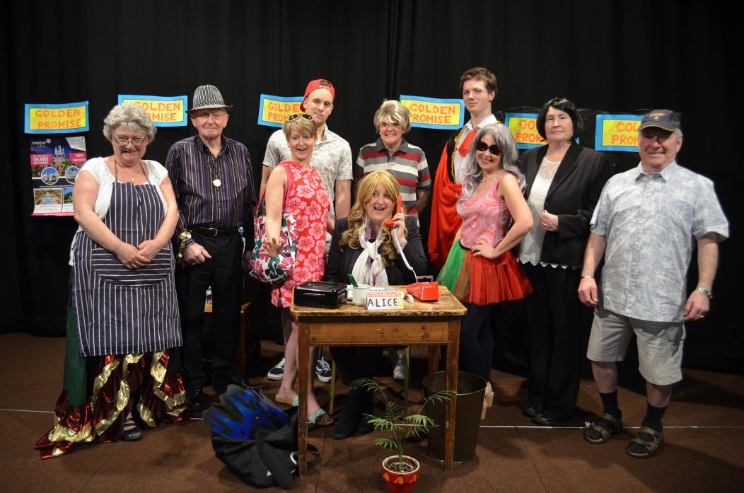 WHODUNNIT? The cast of Teesdale Players’ murder mystery Who Killed the Holiday Rep? at their dress rehearsal