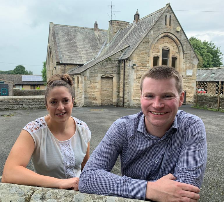 BACK TO SCHOOL: Jonathan Wallis has gone back to school with his business at Startforth, here with property manager Helen Pressley