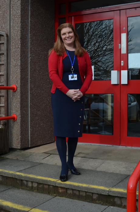 FAMILIAR SURROUNDINGS: Lindsey Vollans has returned to Evenwood Primary School as headteacher