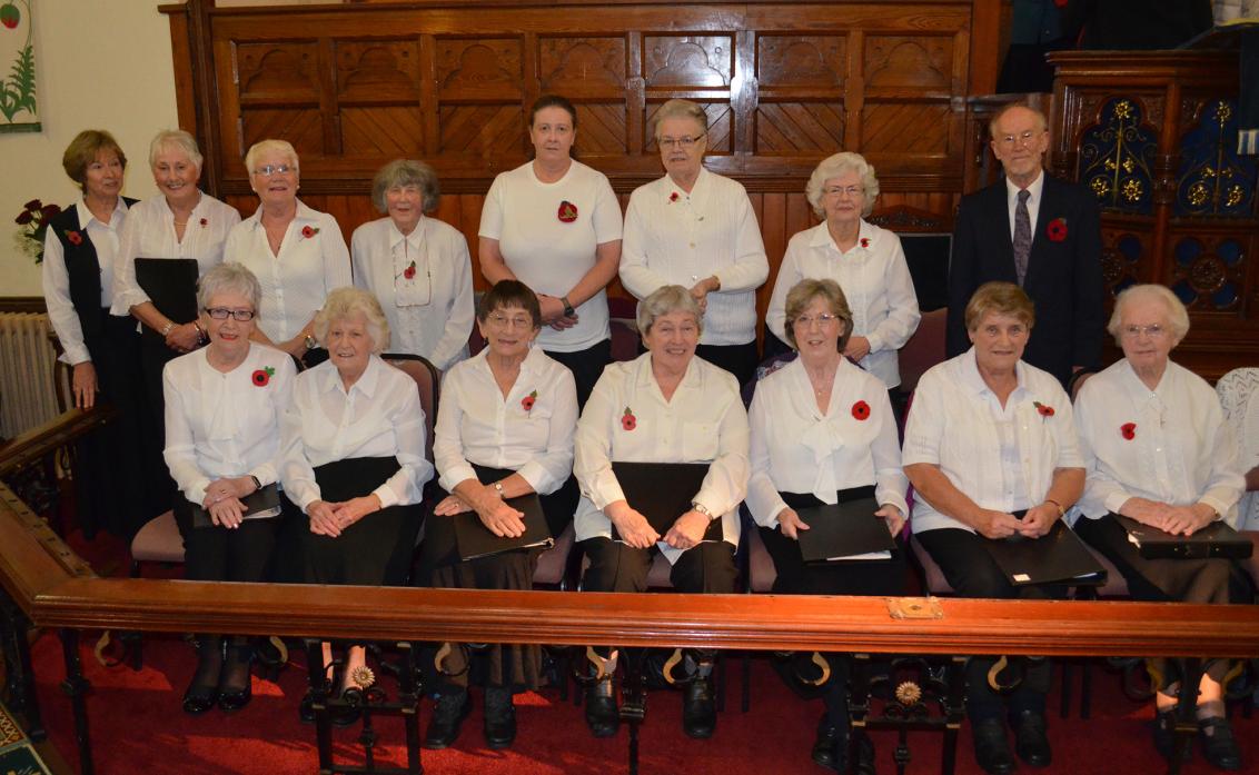 NEW SEASON: Deerbolt Ladies Choir with their former leader John Lowles, who has been succeeded by Amy Purvis