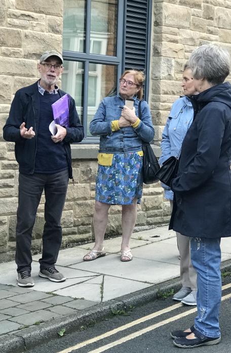 STEPPING BACK: Local historian Peter Singer with members of Barnard Castle WI