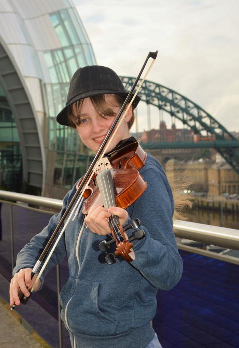 TUNING UP: Kirsty McLachlan will open for Katie Doherty and the Navigators on Friday. She is pictured at the Sage, Gateshead, where she is part of the Folkestra ensemble