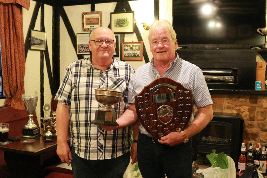 TROPHY WINNERS: Peter Farrell claimed three top spots for his leeks