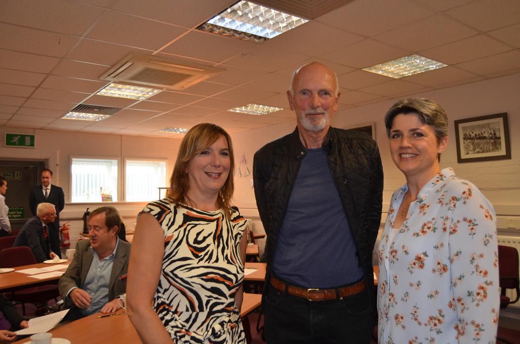 BIRTHDAY: Lynn Todhunter, Alastair Dinwiddie and Emma King celebrating ten years of Teesdale Networking Group