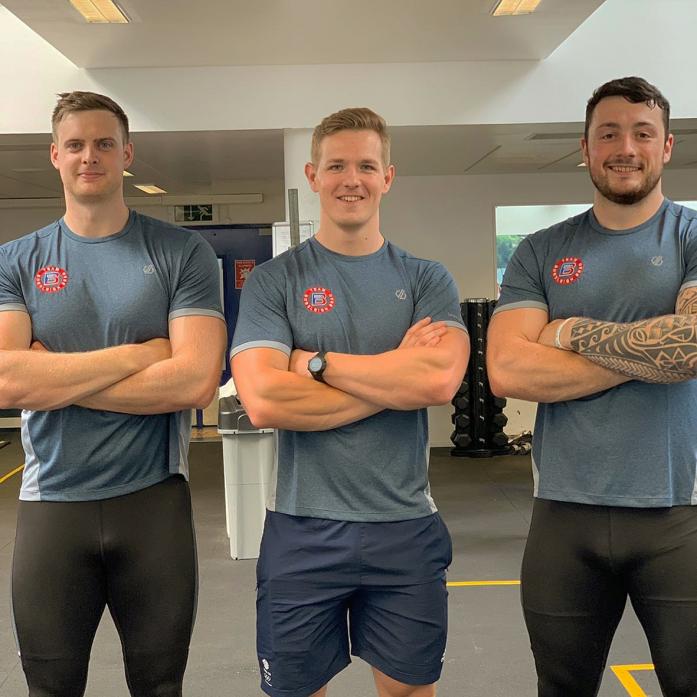 BACK IN BUSINESS: Alan Toward, left, with pilot Brad Hall, centre, and brakeman Nick Gleeson, will be back on the ice competing in bobsleigh competitions this winter