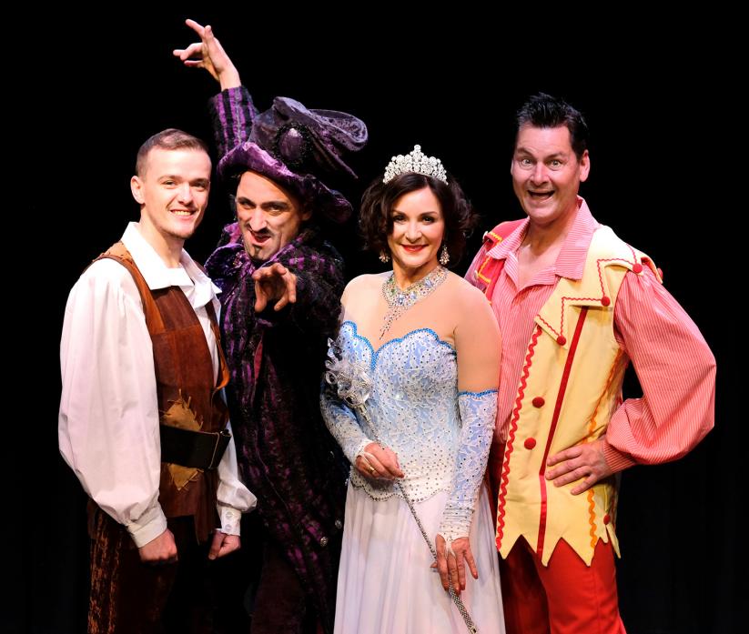 IT’S PANTO TIME...OH, YES IT IS: The stars of this year’s Darlington Hippodrome panto Jack and the Beanstalk, from left, George Sampson, Daniel Taylor, Shirley Ballas and Phil Walker