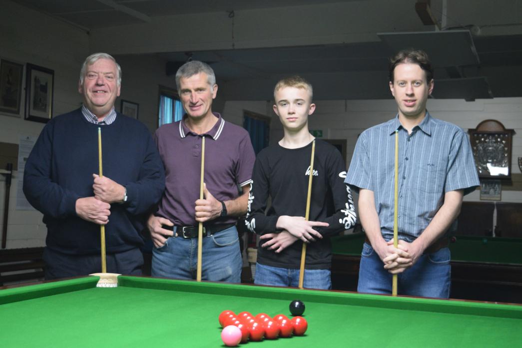 FINALISTS: From left, David Dye, Lawrence Wood, Jonathan Staley and Joshua Normanton