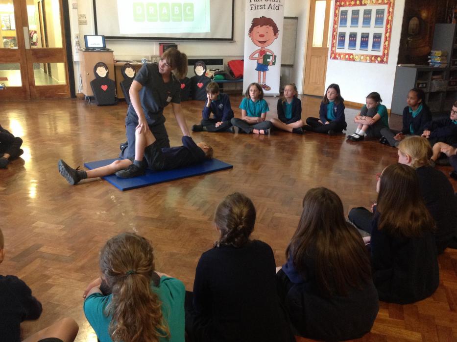 VITAL LESSONS: Pupils at Staindrop Primary School were taught  life-saving skills