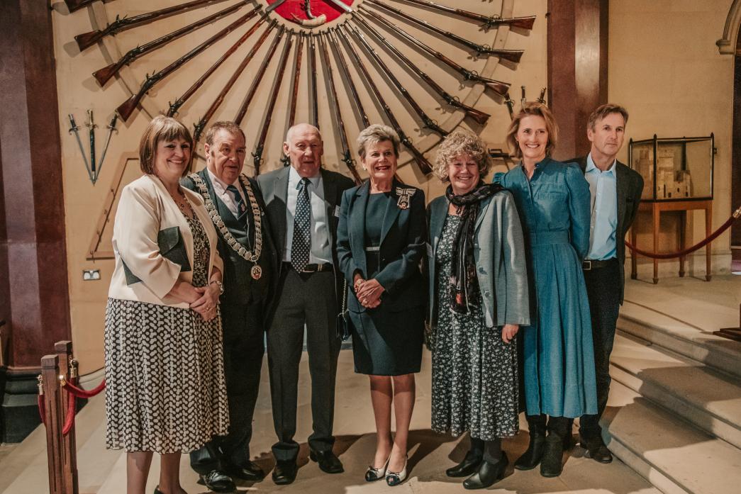 CELEBRATION: Karen Blissett, mayor’s consort, Cllr John Blissett, mayor, Peter Wood, chairman of Teesdale Day Clubs, Sue Snowdon, Lord Lieutenant, Annie Dolphin, day clubs treasurer, Lady Barnard and Lord Barnard                                   Pictures