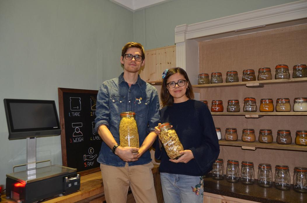 ECO-SHOP: Rick Marshall and Sarah Kipling are excited about their new zero waste business venture   		                TM pic