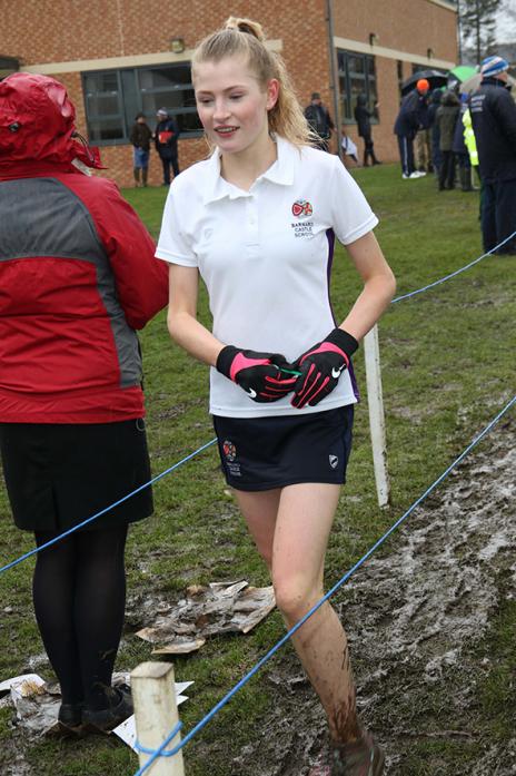 WARMING UP: India Pentland cruises to victory in the senior girls’ race