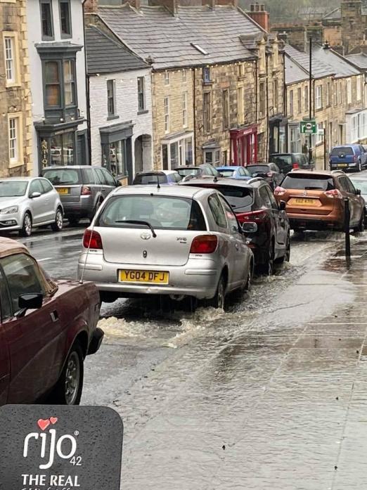 FILTHY WATER: Raw sewage flowed for hours after a mains sewer ruptured leaving a 27-metre long split in the road