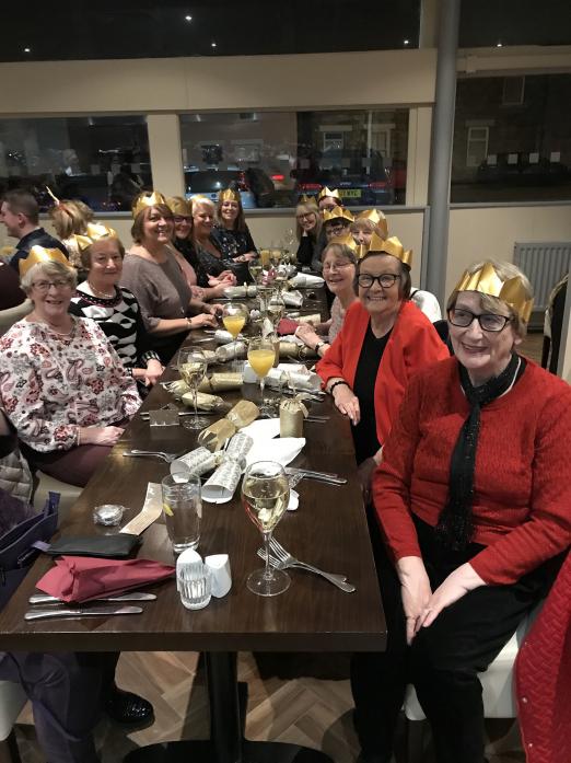 ALL SEATED: Barnard Castle WI’s festive party