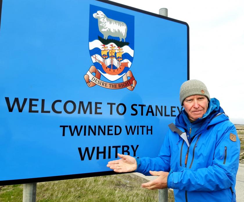 WILD AND WONDERFUL: The scenery of the Falkland Islands, which Alan Hinkes, right, wants to promote as a tourist destination